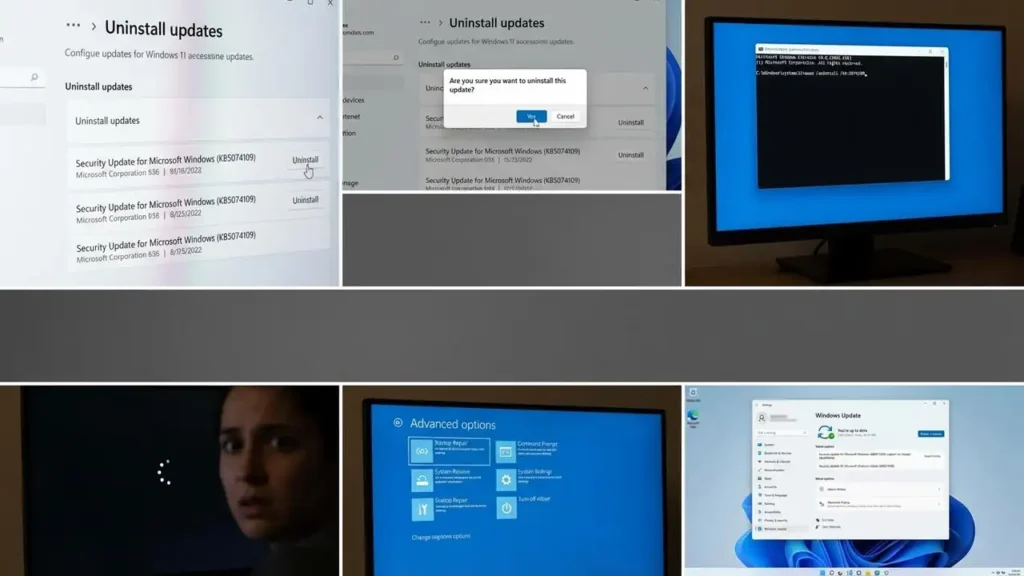 kb5074109 Issues: Fix Freezes, Black Screens & Boot Loops