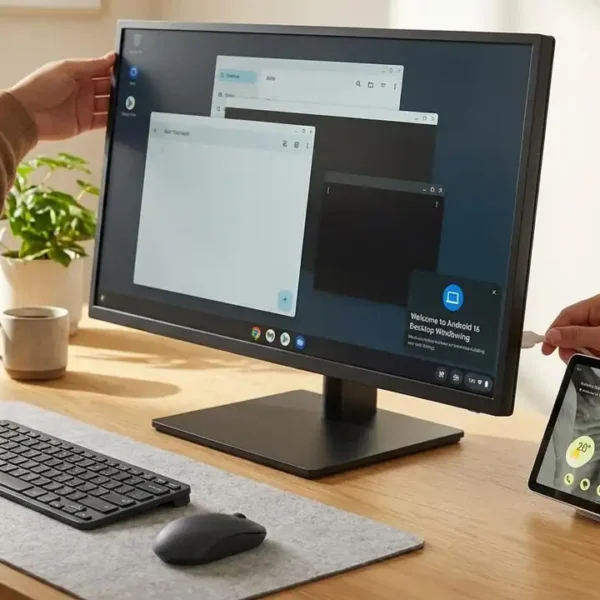 Android 16 desktop windowing on Pixel Tablet