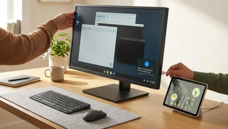 Android 16 desktop windowing on Pixel Tablet