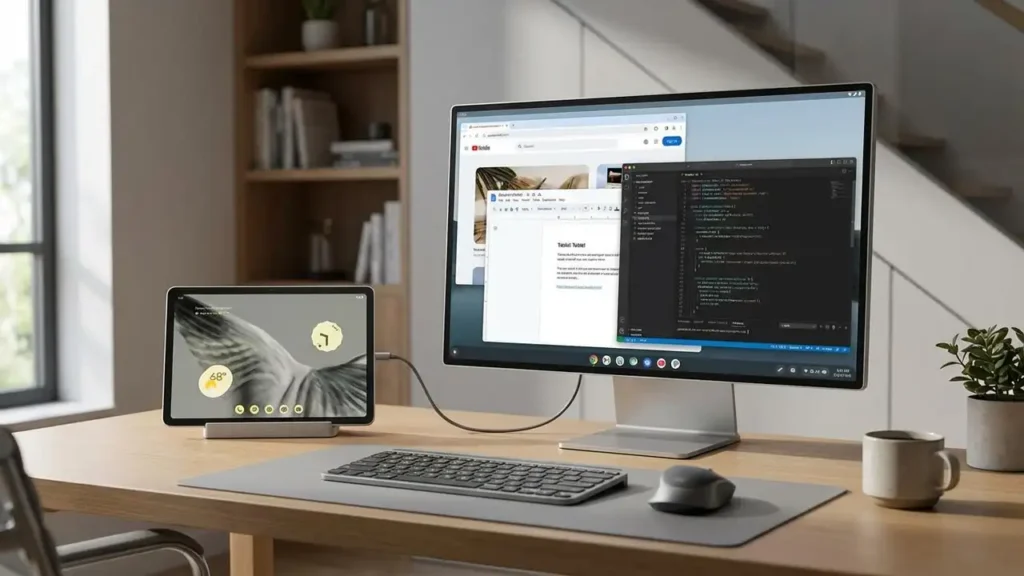 Android 16 desktop windowing on Pixel Tablet