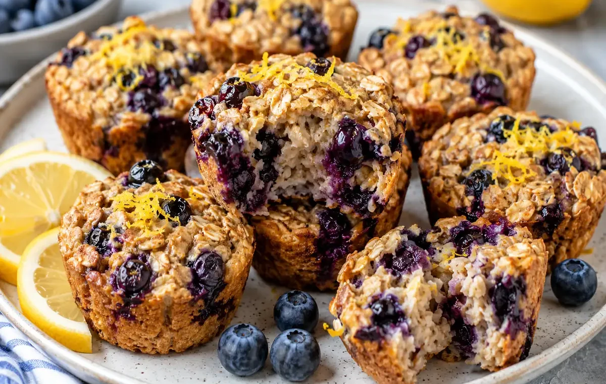 Lemon Blueberry Baked Oatmeal Cups Lemon Blueberry Baked Oatmeal Cups