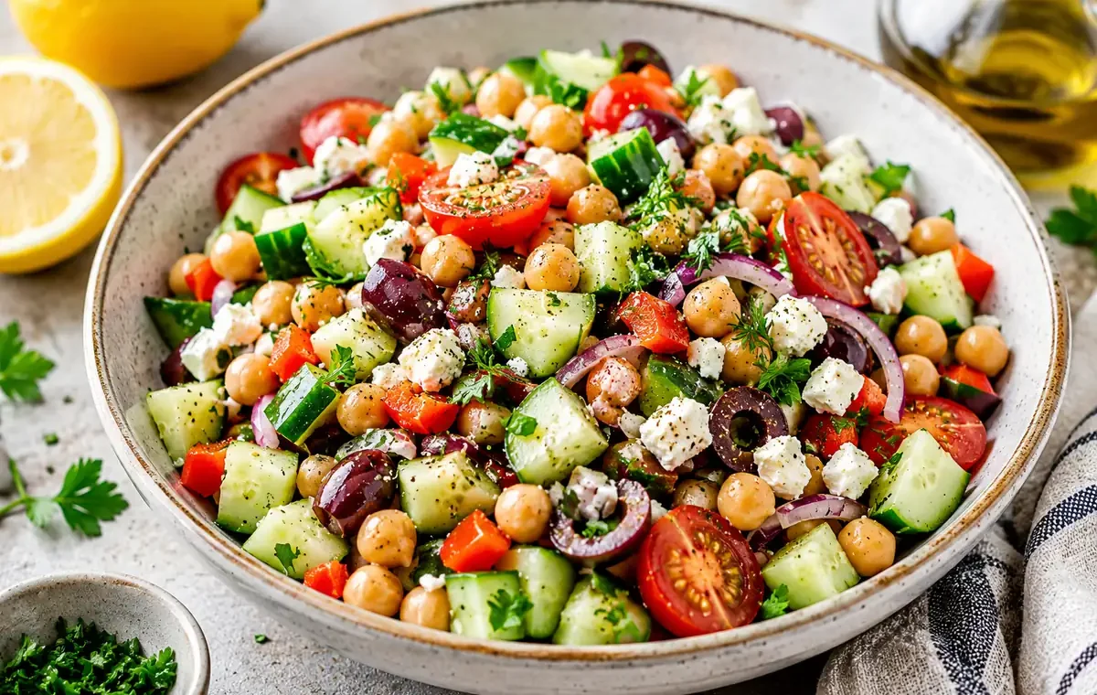 Mediterranean Chickpea Cucumber Salad Mediterranean Chickpea Cucumber Salad