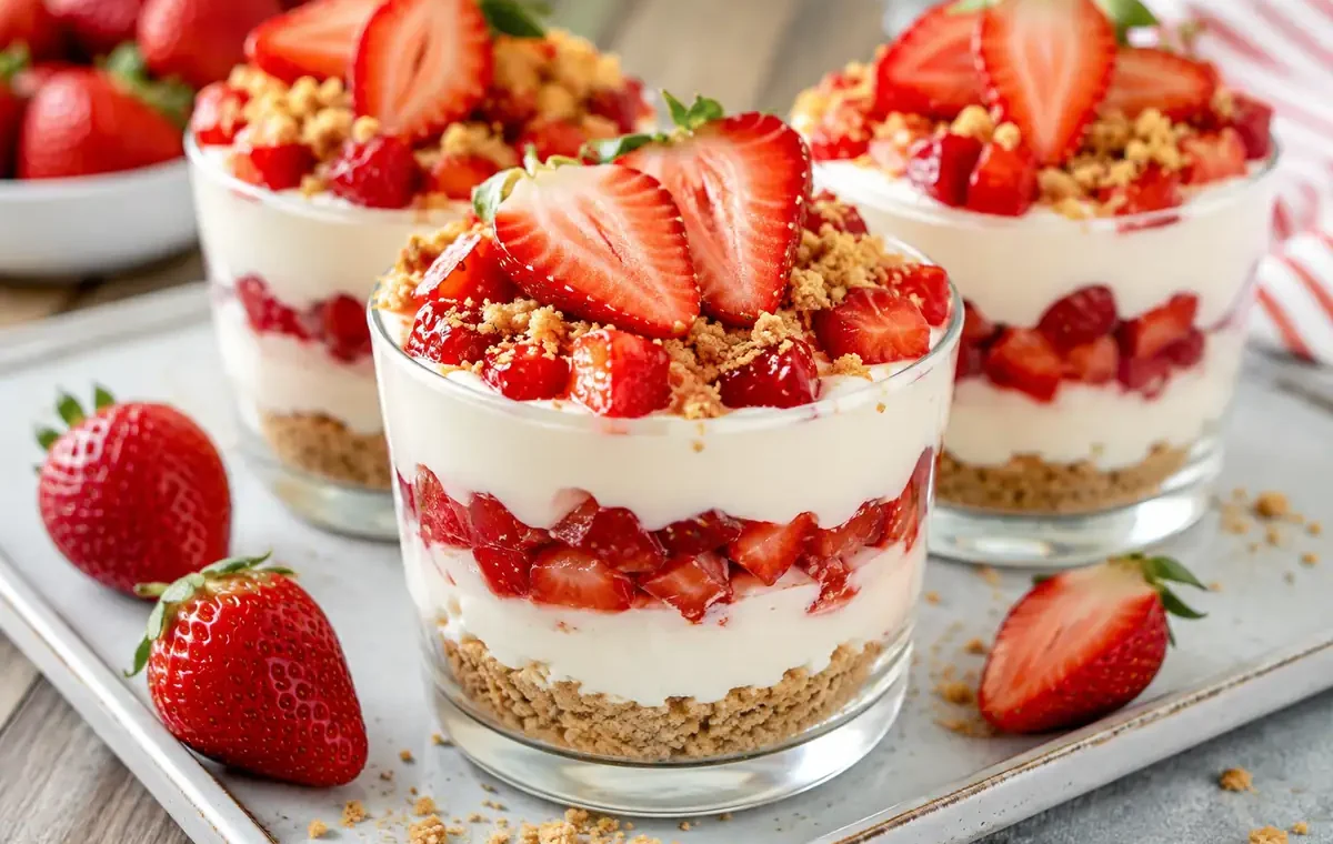 No-Bake Strawberry Cheesecake Cups No-Bake Strawberry Cheesecake Cups