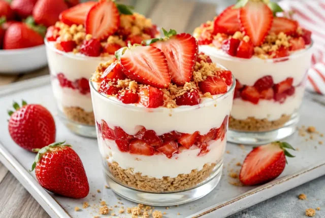 No-Bake Strawberry Cheesecake Cups
