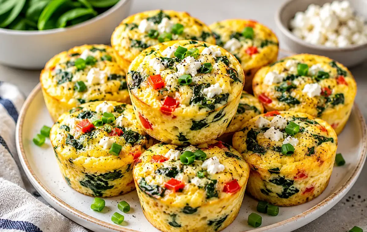 Spinach Feta Cottage Cheese Egg Bites Spinach Feta Cottage Cheese Egg Bites